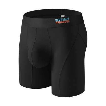 Breathable Mid-rise Sports Boxer Briefs Chafe-resistant