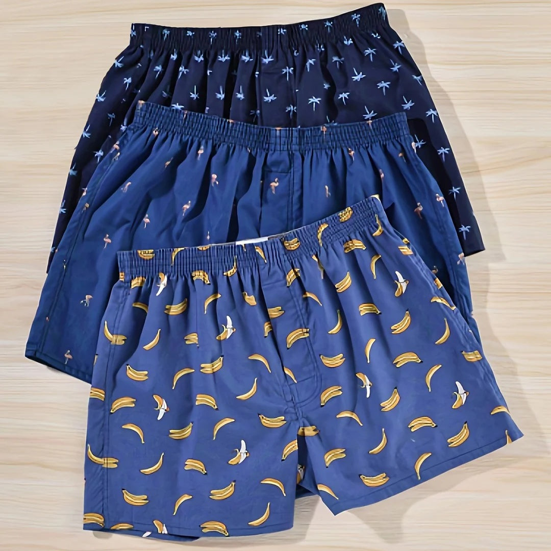 Men's Woven Printed Fashionable Home Shorts