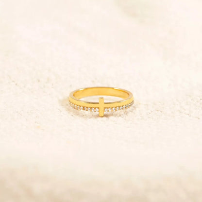 925 Sterling Silver Cross Ring