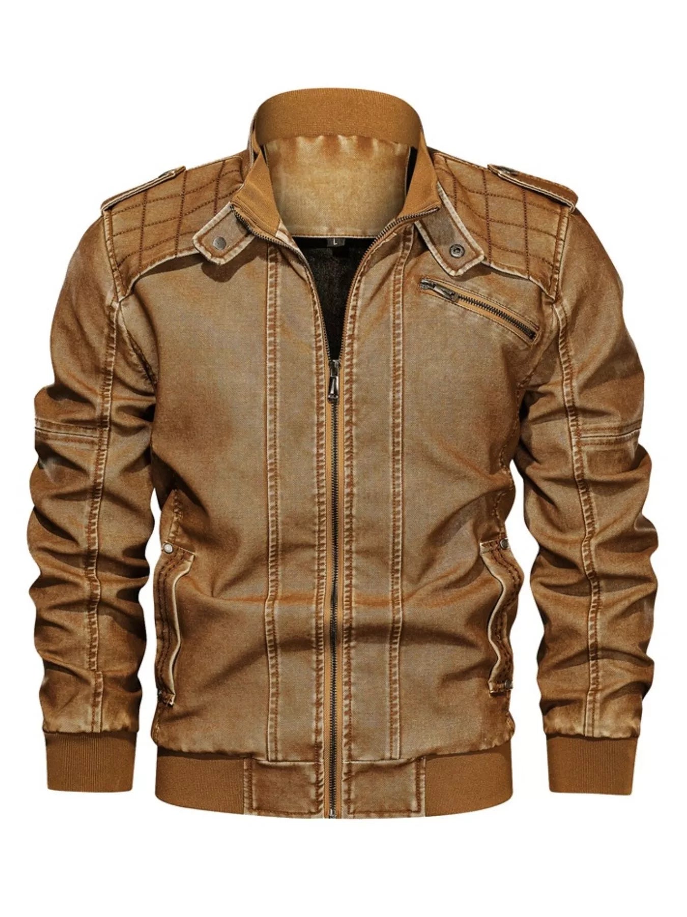 Men's Plus Size Zip Up Long Sleeve Jacket