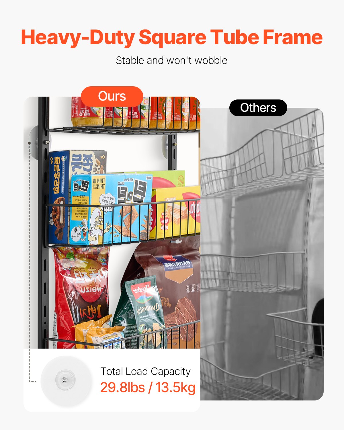 9-Tier Over The Door Pantry Organizer Hanging Storage Rack Adjustable Kitchen