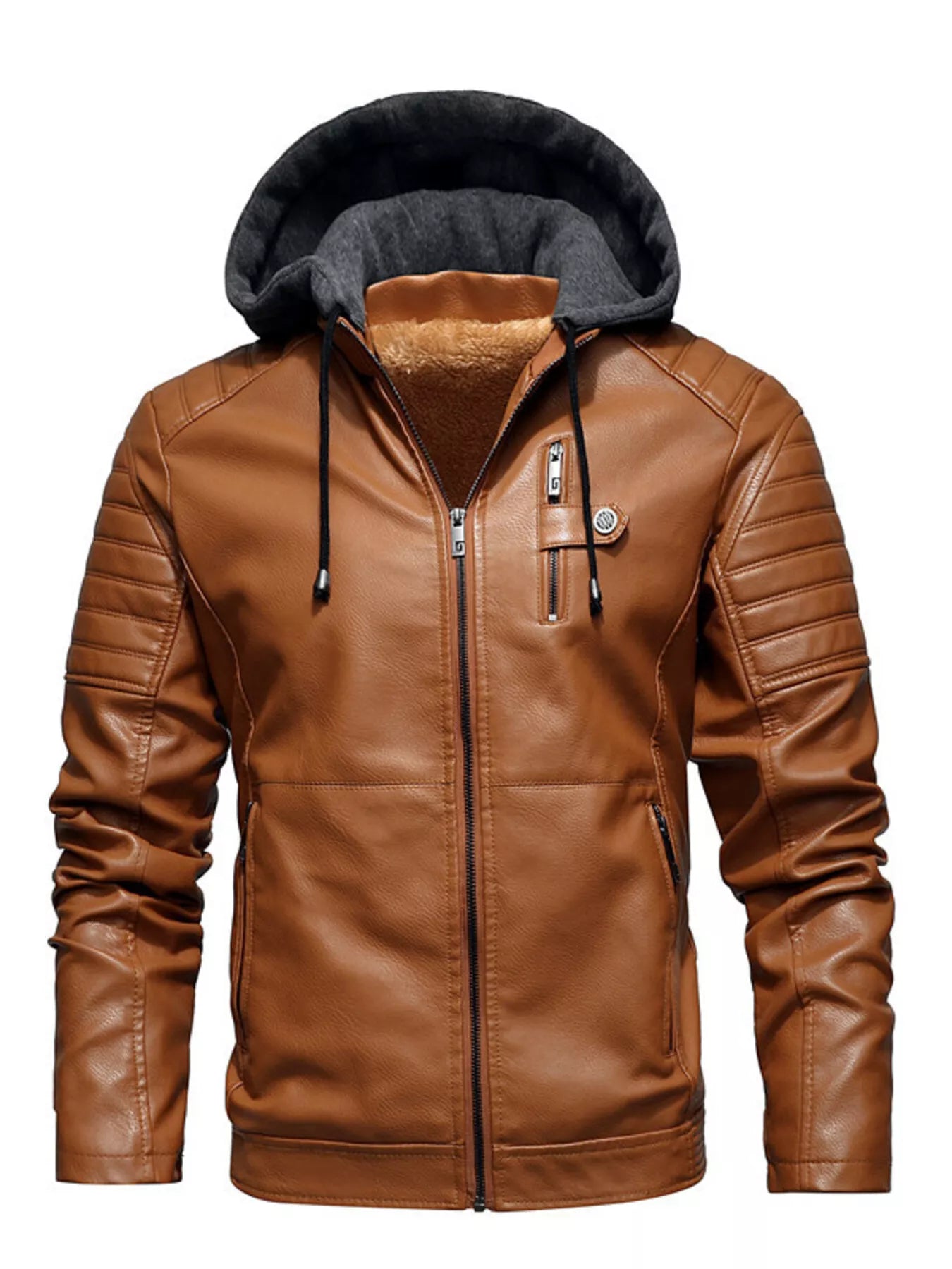 Men's Plus Size Hooded Zip Up Winter Jacket