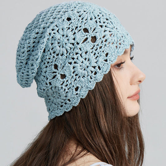 Crochet Floral Beanie Hat