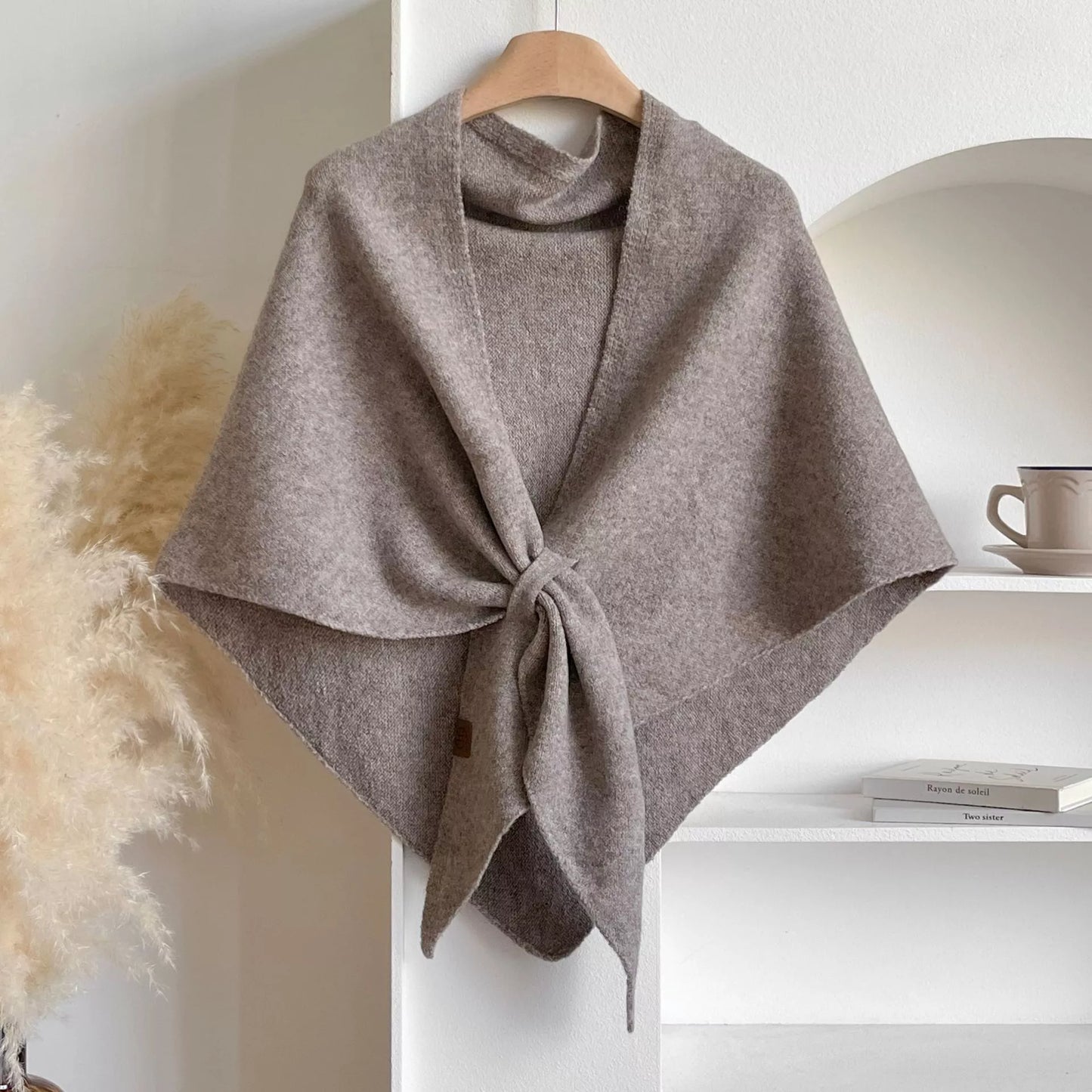 Knitted Solid Color Scarf Shawl