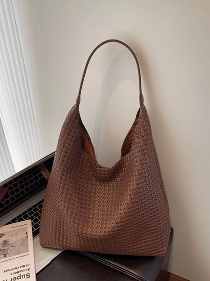 Woven Straw Texture Shoulder Bag