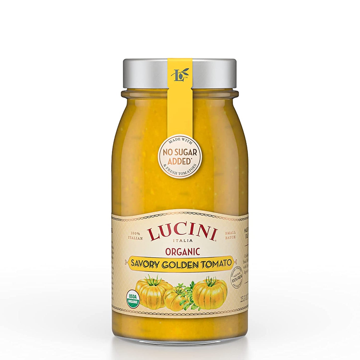 Lucini Italia Organic Golden Savory Tomato Sauce - 24 Oz (Pack of 6)