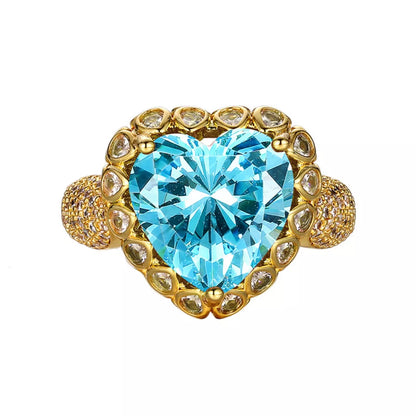 18K Gold-Plated Heart-Shaped Ring