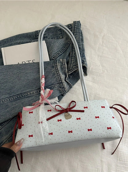 Bow Print Shoulder Bag
