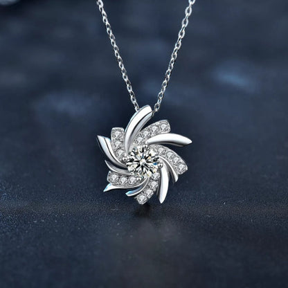 925 Sterling Silver Moissanite Pendant Necklace