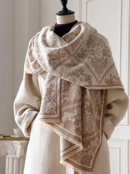 Raw Hem Knitted Scarf