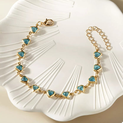 18K Gold-Plated Heart Bracelet