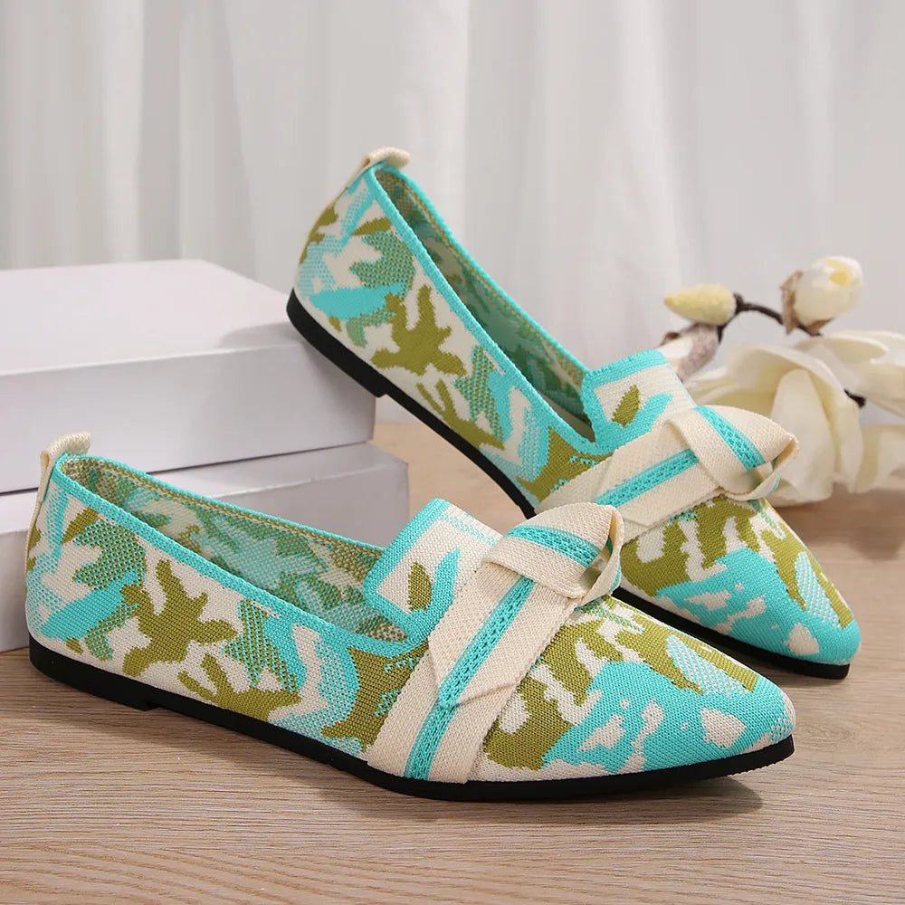 Mesh Point Toe Flat Slip-Ons
