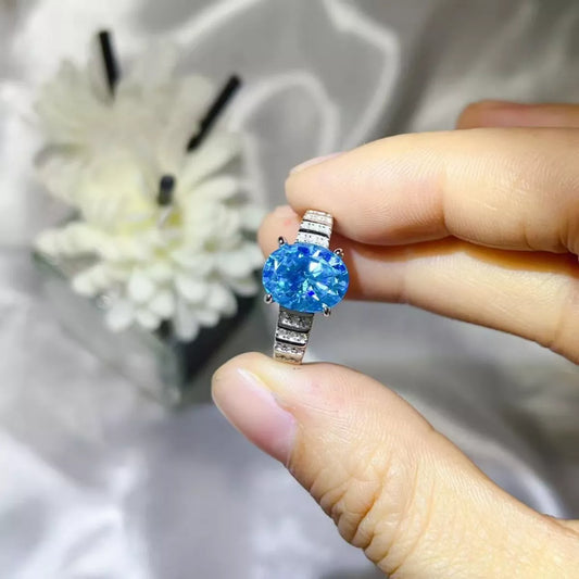 3 Carat Moissanite Oval 925 Sterling Silver Ring