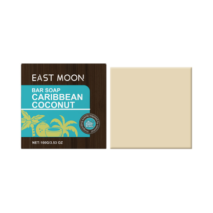 East Moon Caribbean Coconut Bath Soap, Gently Cleanses The Body And Moisturizes The Skin With Fragrance Shower Soap