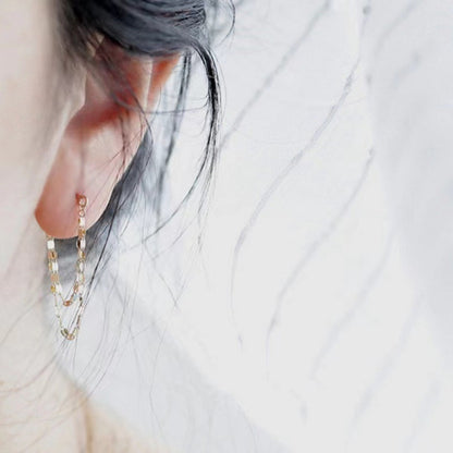 18K Gold-Plated Chain Earrings