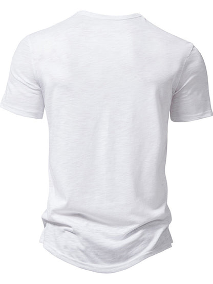Men's Casual Button Detail T-Shirt