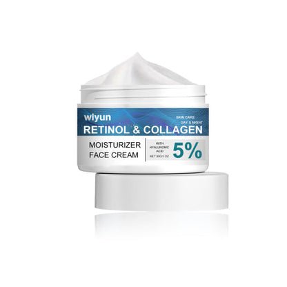 Wiyun Retinol Collagen Moisturizer Face Cream, Deep Moisturizing Long Lasting Hydrating Firming Moisturizing Whitening Skin Care Cream