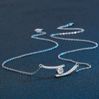 1 Carat Moissanite 925 Sterling Silver Necklace