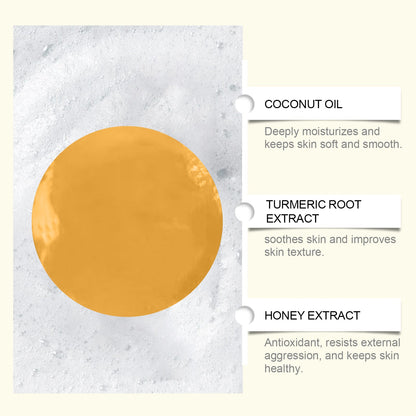 OceAura Honey Turmeric Soap, Gentle Daily Cleansing Facial Pore Brightening Skin Cleansing Soap