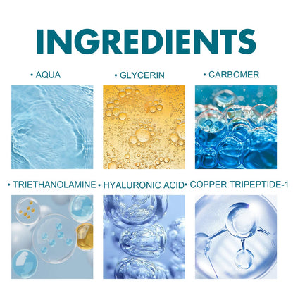 EELHOE Blue Copper Peptide Skin Rejuvenation Essence, Firming Skin Carry Bright Color Of Skin Refreshing Skin Facial Essence