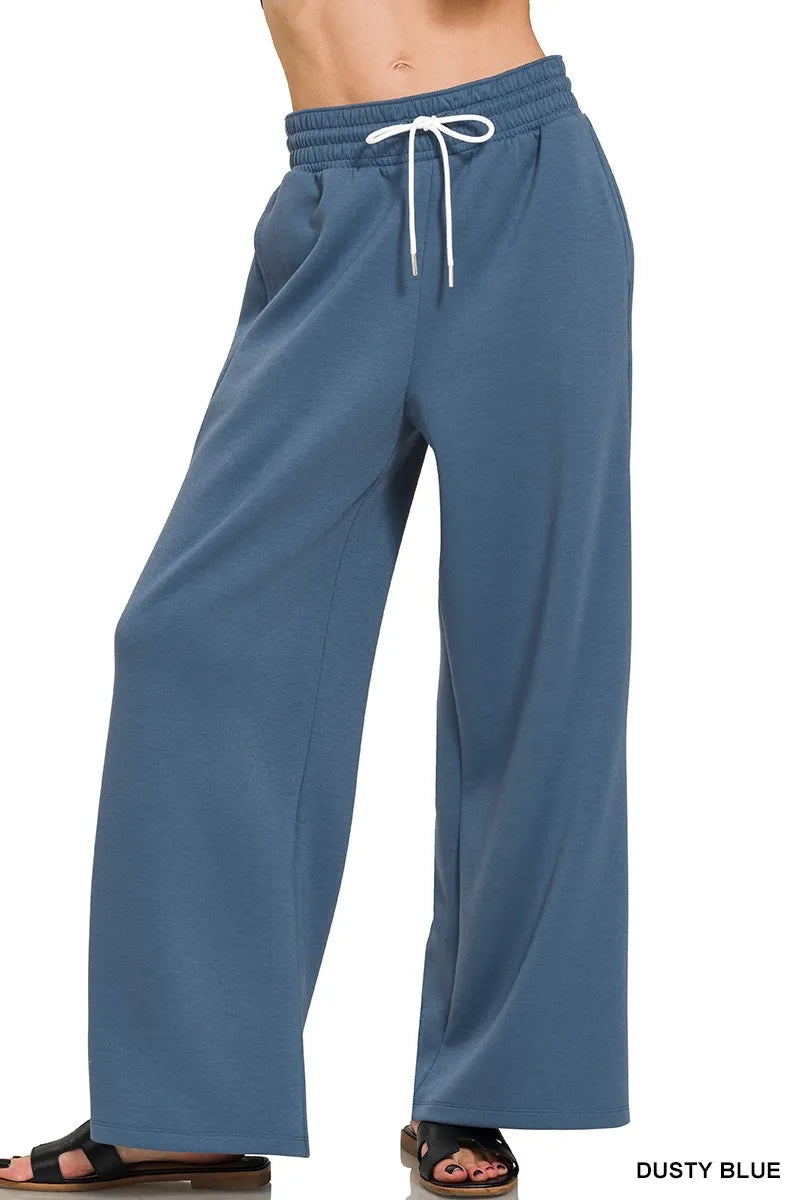 Zenana Scuba Drawstring Pants