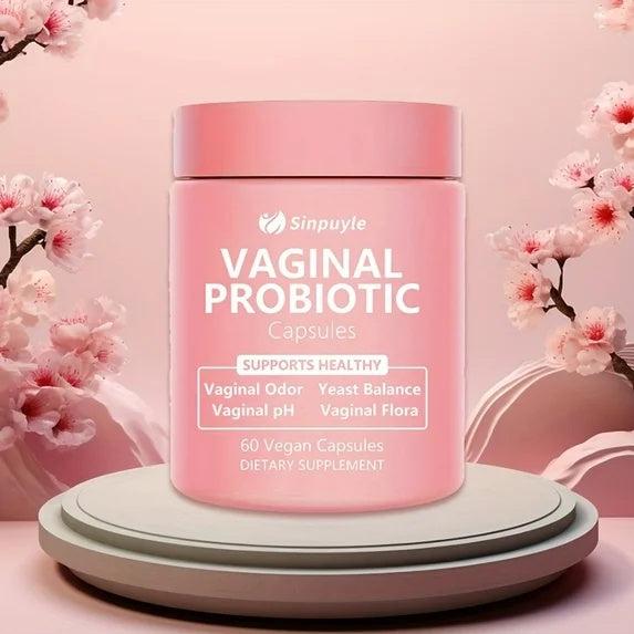 Feminine Vaginal Probiotic Supports PH Balance, Odor Control And Yeast Balance 60 Vegan Capsules