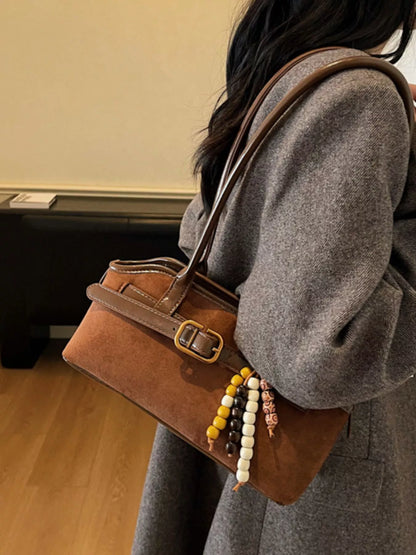 Buckle Decor Shoulder Bag