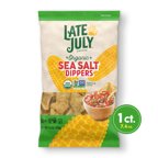 Late July Snacks Sea Salt Tortilla Chip Dippers (Pack of 9 - 7.4 Oz Each)