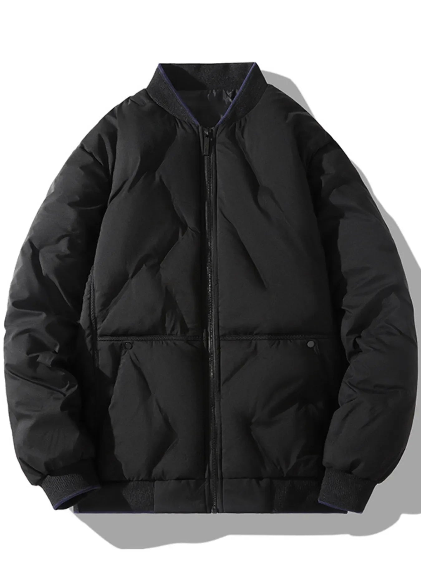 Men's Plus Size Quilted Zip Up Jacket