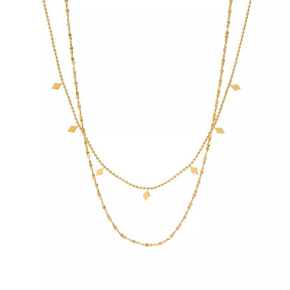18K Gold-Plated Double Layered Necklace