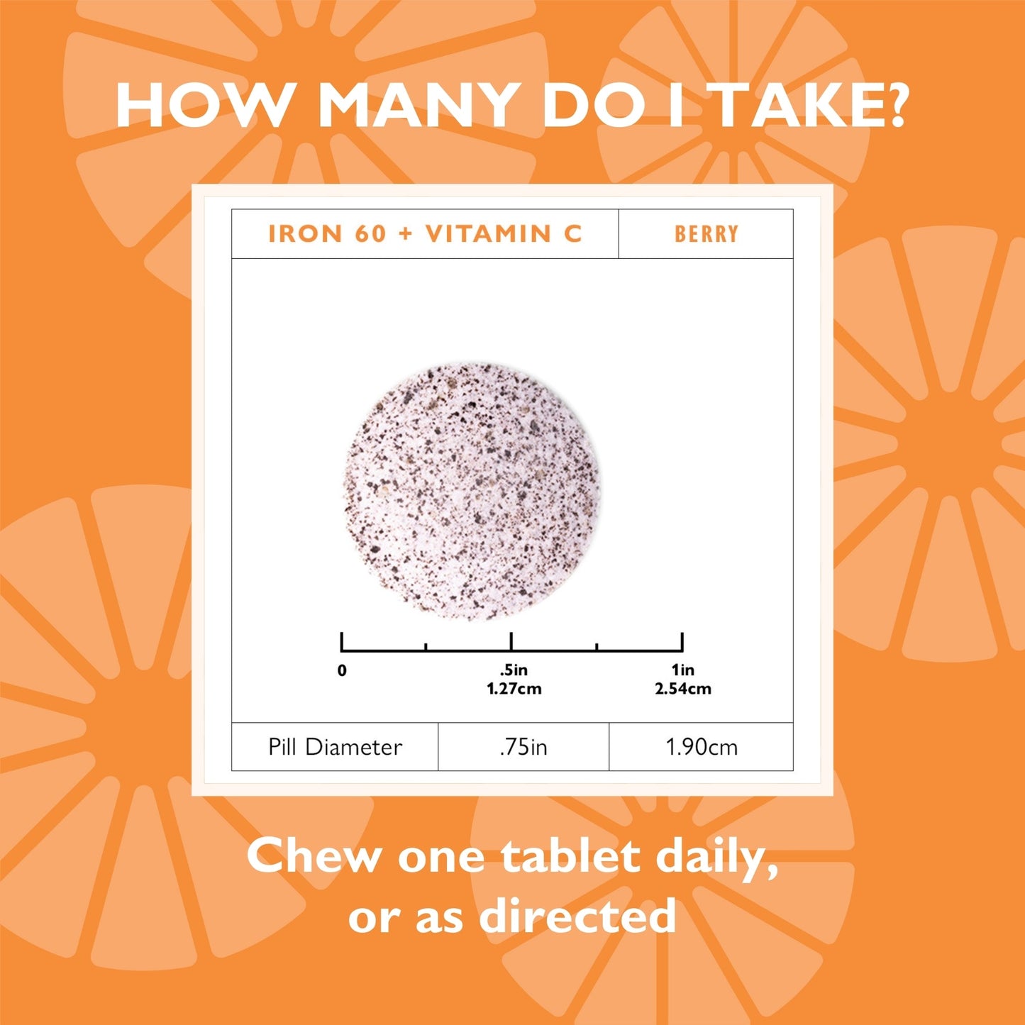 Iron 60 mg + Vitamin C Chewable Tablets, Berry