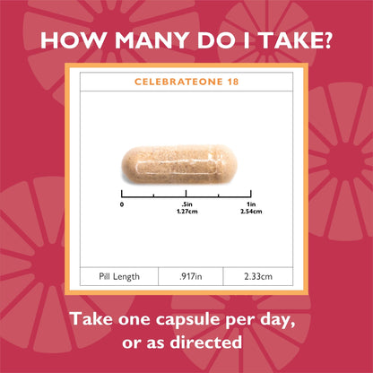 CelebrateONE 18 Once Daily Bariatric Multivitamin with Iron Capsules