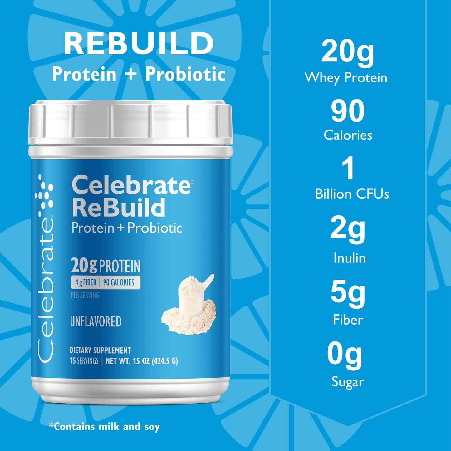 Celebrate® ReBuild Probiotic Protein Powder