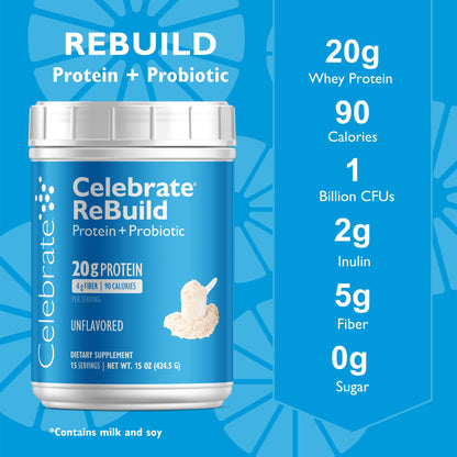 Celebrate® ReBuild Probiotic Protein Powder