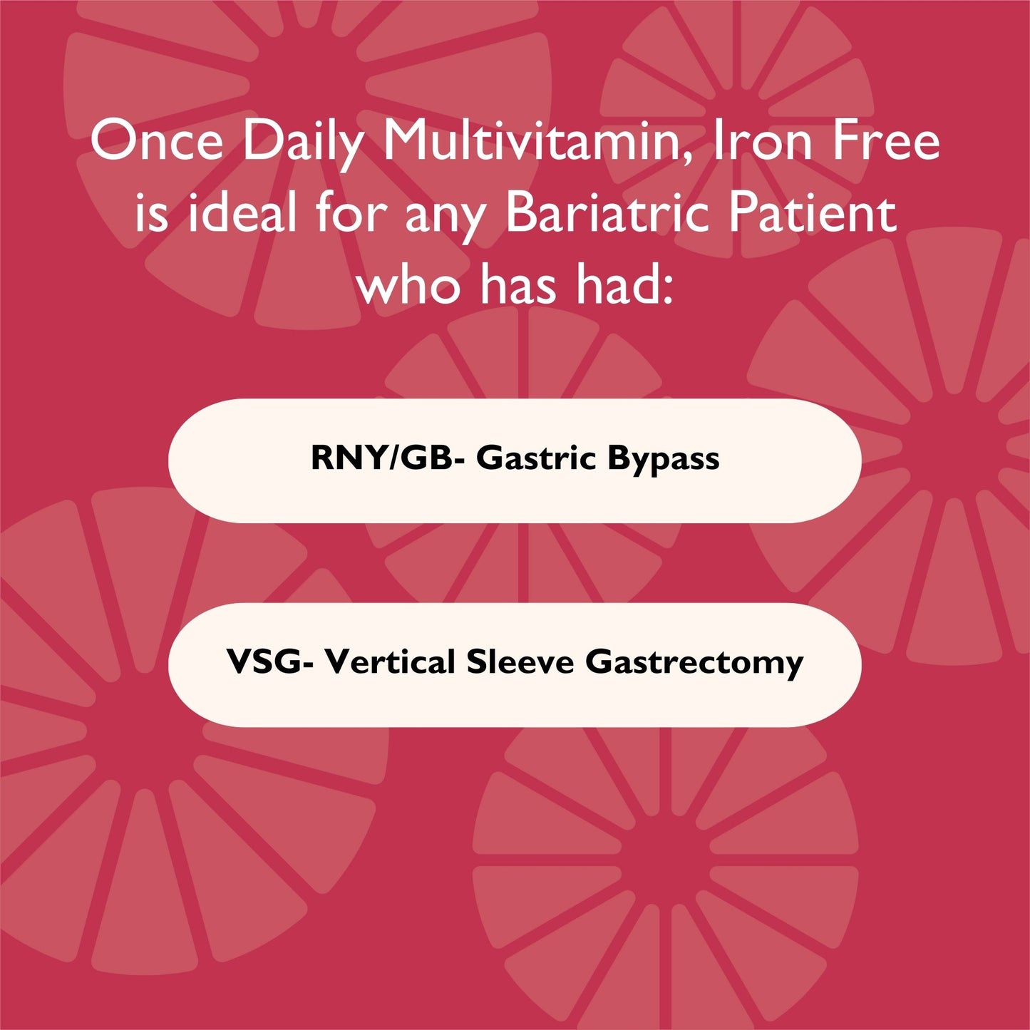 CelebrateONE Bariatric One A Day Multivitamin Capsules, Iron Free