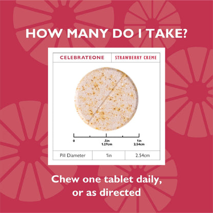 CelebrateONE Bariatric One a Day Multivitamin Chewable, Iron Free, Strawberry Creme