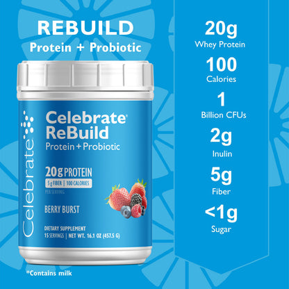 Celebrate® ReBuild Probiotic Protein Powder