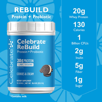 Celebrate® ReBuild Probiotic Protein Powder