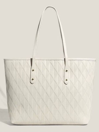 Textured Leather Tote Bag