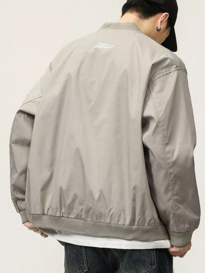 Men's Plus Size Zip Up Long Sleeve Jacket