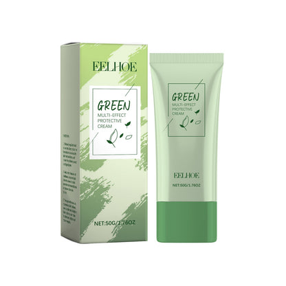 EELHOE Green Tea Protective Cream Outdoor Protective Refreshing Smooth Delicate Facial Acne Skin Daily Care Cream