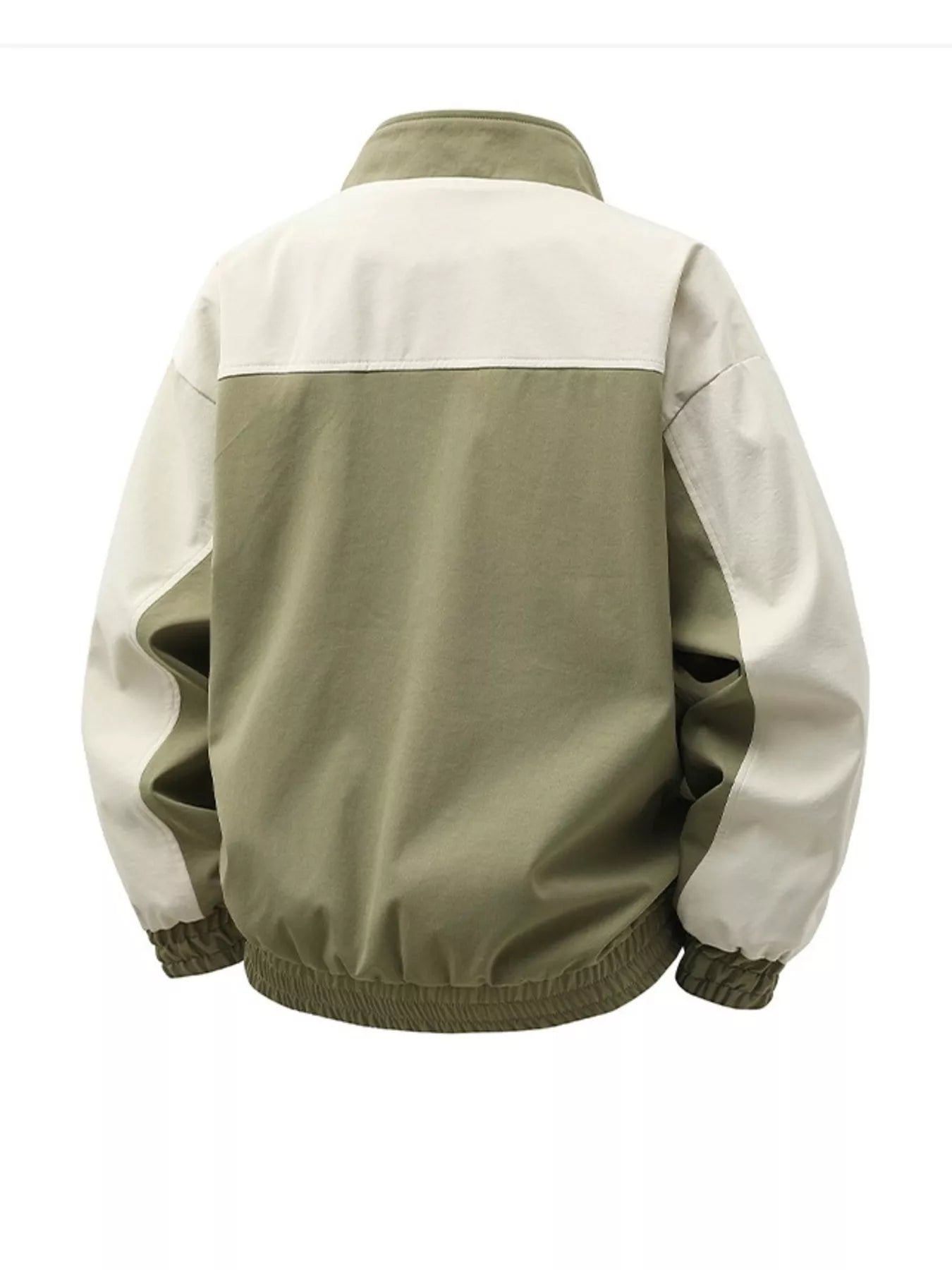 Men's Plus Size Color Block Casual Bomber Jacket
