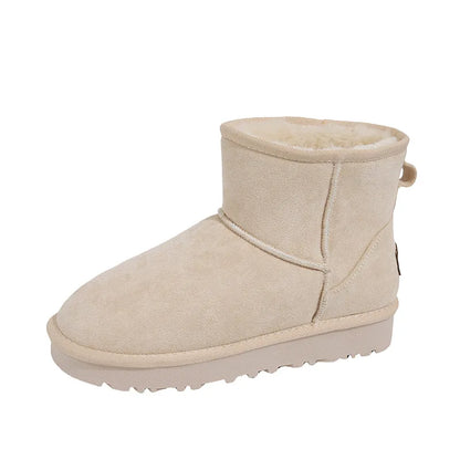 Faux Fur Round Toe Platform Boots