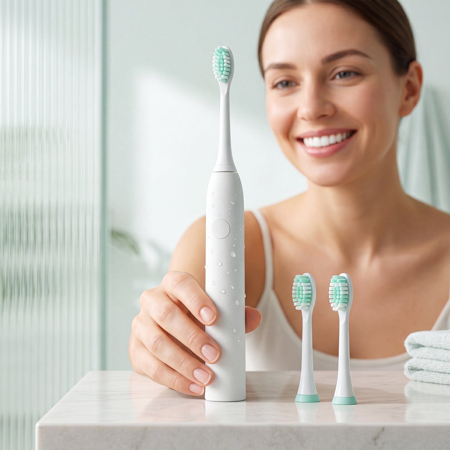CH-926 Electric Toothbrush White With 2 Brush Heads