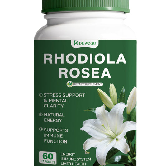 Rhodiola Rosea Capsules, Natural Stress Support & Mental Clarity Supplement, Supports Energy & Immune Function, 60 Capsules
