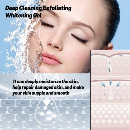 EELHOE Deep Cleaning Exfoliating Whitening Gel, Gentle Cleansing And Exfoliating Gel Nourishes Skin All Over
