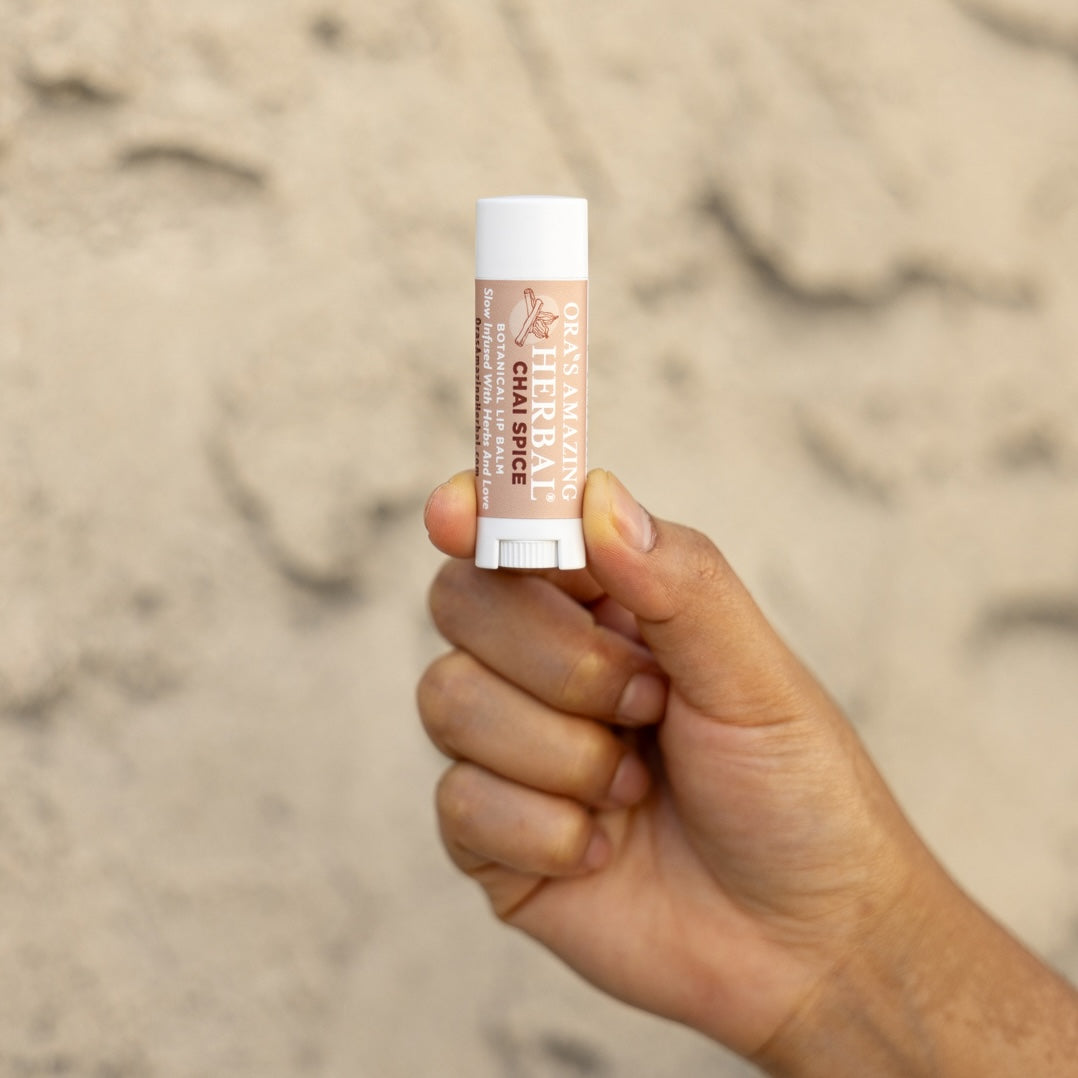 Natural Lip Balm, Herbal Infused, Chai Spice