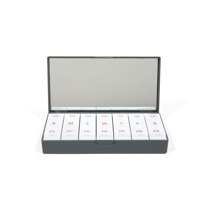 Charcoal Gray AM/PM Pill Box