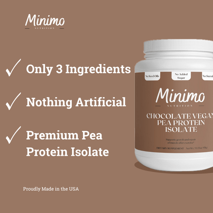 Chocolate Vegan Pea Protein Isolate Powder, 2.09 lbs