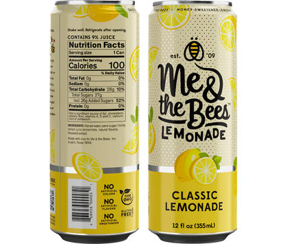 Me & The Bees Lemonade - Lemonade Classic (Pack of 12 Bottles)